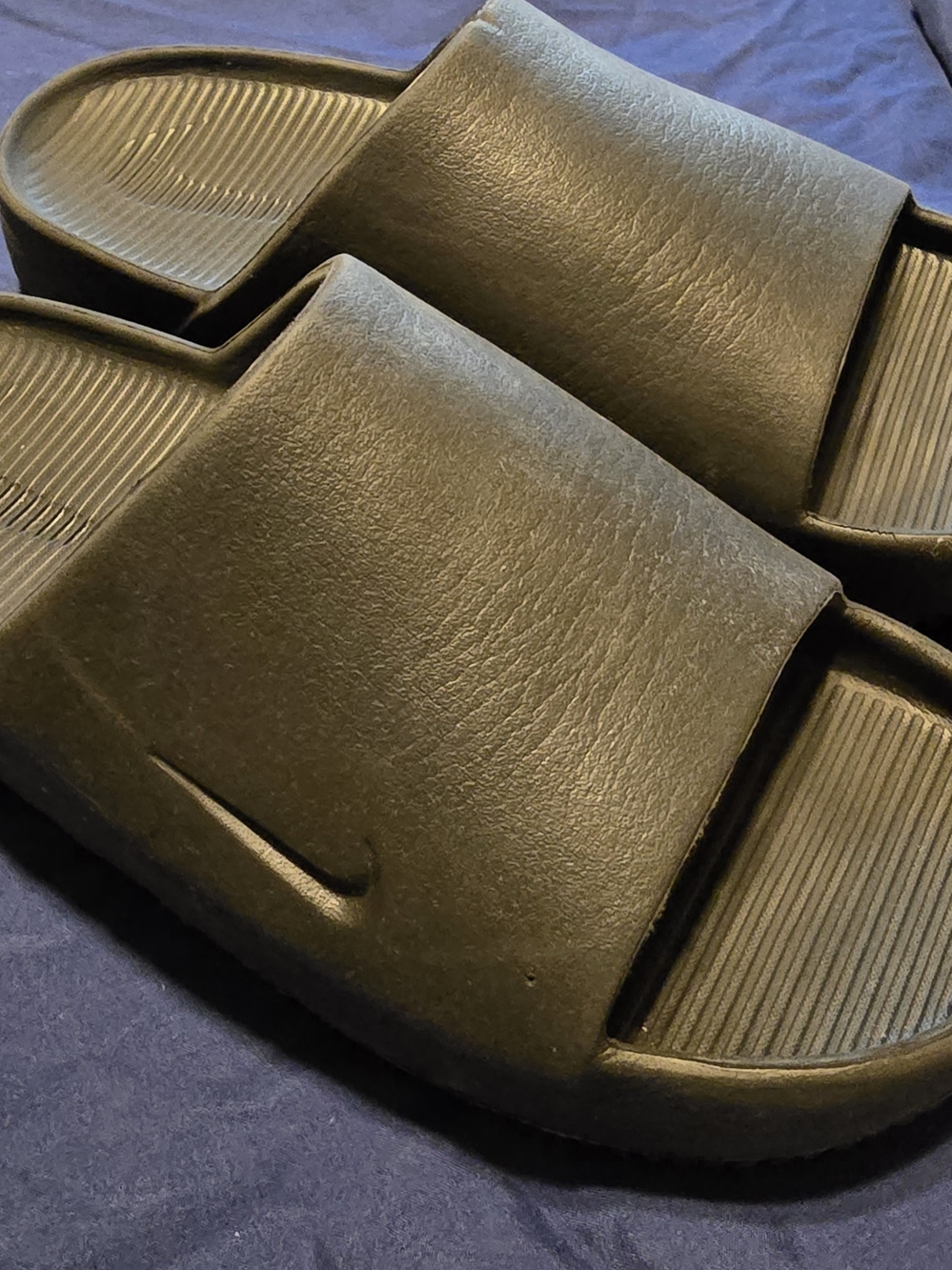 Nike Black Slide Sandals with Textured Strap